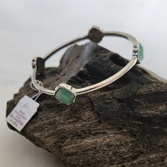 NWT Lia Sophia Turquoise and Silver Bracelet - Picture 8 of 10
